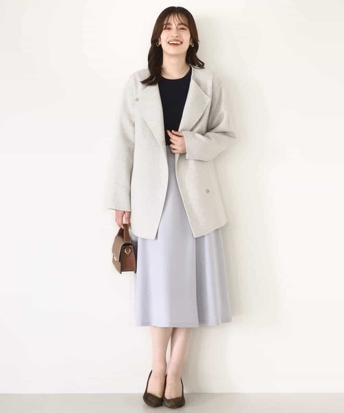 OFUON le MK（オフオンルエムケー）の「【2025AW】ラップ風フレアースカート/洗える/WEB限定サイズあり（スカート・レディース・ライトブルー/ダークグレー・40/38/36）」の13枚目の写真