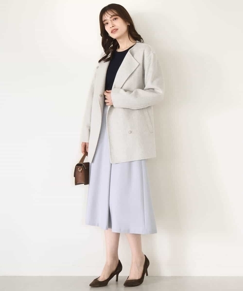 OFUON le MK（オフオンルエムケー）の「【2025AW】ラップ風フレアースカート/洗える/WEB限定サイズあり（スカート・レディース・ライトブルー/ダークグレー・40/38/36）」の15枚目の写真