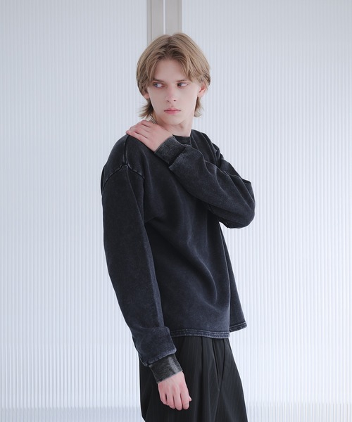 selle glant(セレグランテ)の「HEAVYWEIGHT PULLOVER SWEATSHIRT/ヘビーウェイトプルオーバースウェット(スウェット・メンズ・ブラック/ブラック系/杢グレー・SMALL/MEDIUM/LARGE)」の13枚目の写真