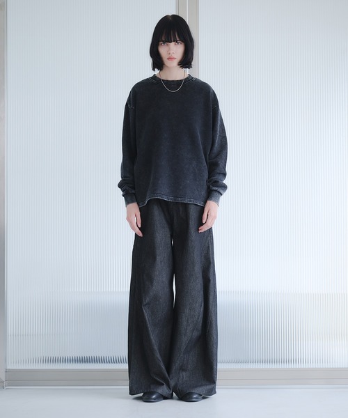 selle glant(セレグランテ)の「HEAVYWEIGHT PULLOVER SWEATSHIRT/ヘビーウェイトプルオーバースウェット(スウェット・メンズ・ブラック/ブラック系/杢グレー・SMALL/MEDIUM/LARGE)」の10枚目の写真