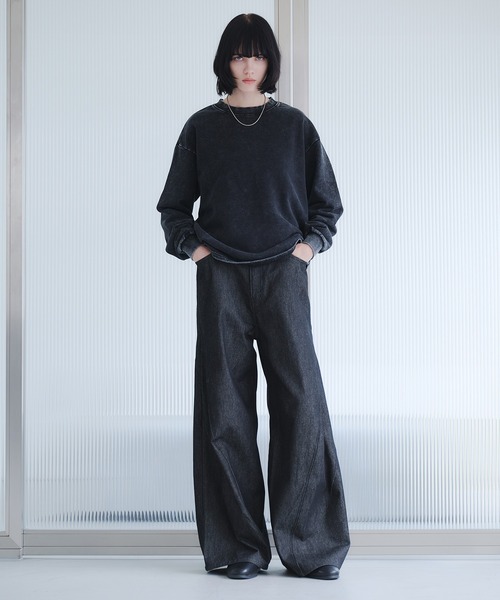 selle glant(セレグランテ)の「HEAVYWEIGHT PULLOVER SWEATSHIRT/ヘビーウェイトプルオーバースウェット(スウェット・メンズ・ブラック/ブラック系/杢グレー・SMALL/MEDIUM/LARGE)」の9枚目の写真