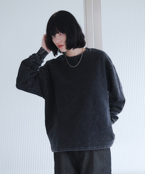 selle glant(セレグランテ)の「HEAVYWEIGHT PULLOVER SWEATSHIRT/ヘビーウェイトプルオーバースウェット(スウェット・メンズ・ブラック/ブラック系/杢グレー・SMALL/MEDIUM/LARGE)」の4枚目の写真