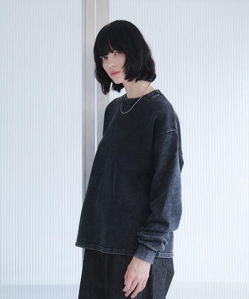 selle glant(セレグランテ)の「HEAVYWEIGHT PULLOVER SWEATSHIRT/ヘビーウェイトプルオーバースウェット(スウェット・メンズ・ブラック/ブラック系/杢グレー・SMALL/MEDIUM/LARGE)」の6枚目の写真