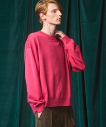 《UNISEX》Cashfeel Extra Fine Merino Wool Prime-Over Crew Neck Knit Pullover/キャッシュフィールエクストラファインメリノウールプライムオーバークルーネックニットプルオーバー【MAISON SPECIAL/メゾンスペシャル】