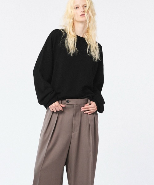 MAISON SPECIAL(メゾンスペシャル)の「《UNISEX》Cashfeel Extra Fine Merino Wool Prime-Over Crew Neck Knit Pullover/キャッシュフィールエクストラファインメリノウールプライムオーバークルーネックニットプルオーバー【MAISON SPECIAL/メゾンスペシャル】(ニット/セーター・メンズ・ブラック/ブルー/ピンク/バーガンディー・0/1/2)」の14枚目の写真