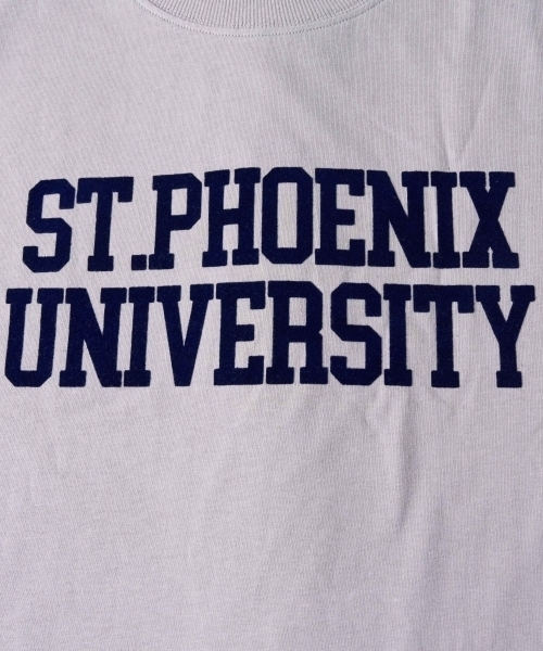 GLAZOS（グラソス）の「フロッキーカレッジロゴプリント長袖Tシャツ（Tシャツ/カットソー・キッズ・ホワイト/ネイビー/ブラック/ライトグレー・170cm/160cm/180cm/150cm）」の13枚目の写真