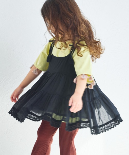 pairmanon（ペアマノン）の「インド コットンボイル フレアチュニック（チュニック・キッズ・ブラック/テラコッタ/アイボリー・90/100/110/120/150/140/130）」の3枚目の写真