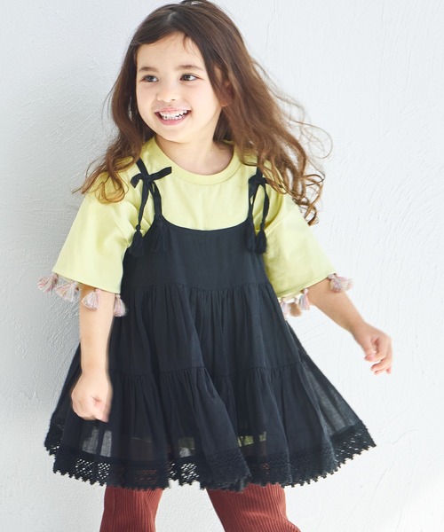 pairmanon（ペアマノン）の「インド コットンボイル フレアチュニック（チュニック・キッズ・ブラック/テラコッタ/アイボリー・90/100/110/120/150/140/130）」の5枚目の写真