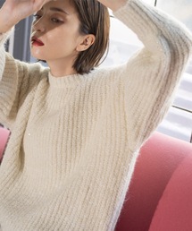 オーバーサイズ スパンコールニット