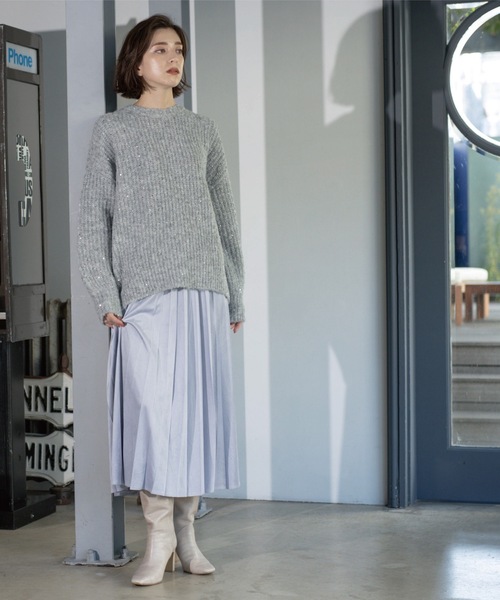 OPAQUE.CLIP(オペークドットクリップ)の「オーバーサイズ スパンコールニット(ニット/セーター・レディース・アイボリー系5/グレー系4/ブラック系5/ピンク系その他・00)」の15枚目の写真