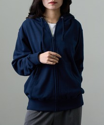【Cross&Stitch】10オンス レギュラーウェイト スウェット ジップアップパーカー フーディ― 裏毛 裏パイル地 SZ2251