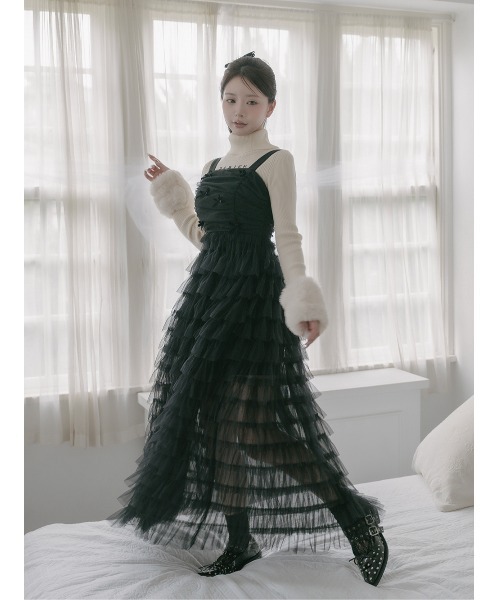 ダーリッチ ベロアリボンチュールワンピース ベロアリボンチュールワンピース（ワンピース）｜Darich（ダーリッチ