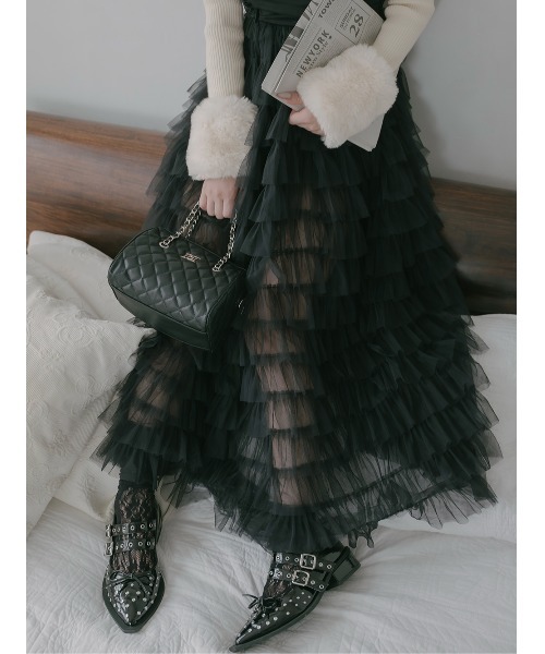 ベロアリボンチュールワンピース（ワンピース）｜Darich（ダーリッチ