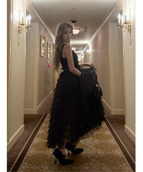 ベロアリボンチュールワンピース（ワンピース）｜Darich（ダーリッチ