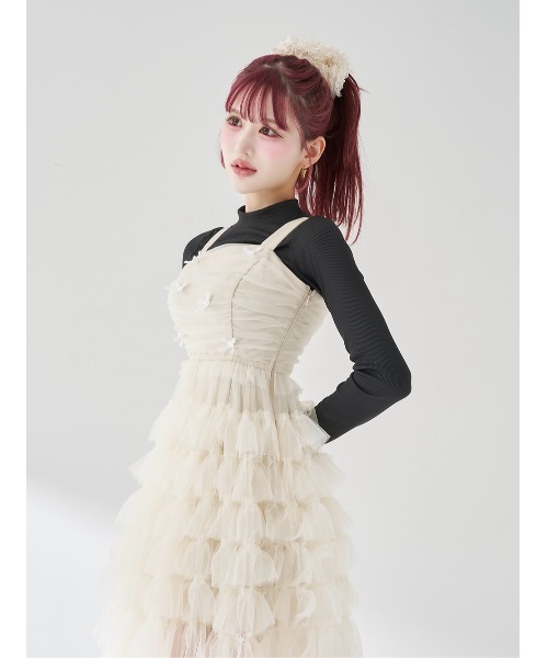 ベロアリボンチュールワンピース（ワンピース）｜Darich（ダーリッチ