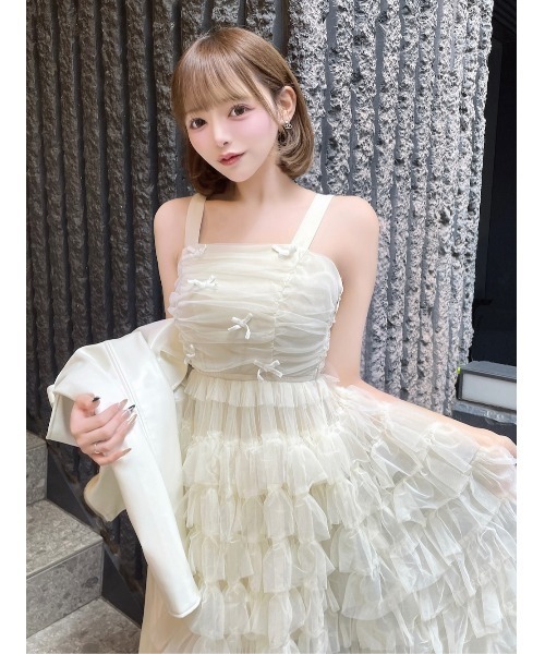 ベロアリボンチュールワンピース（ワンピース）｜Darich（ダーリッチ