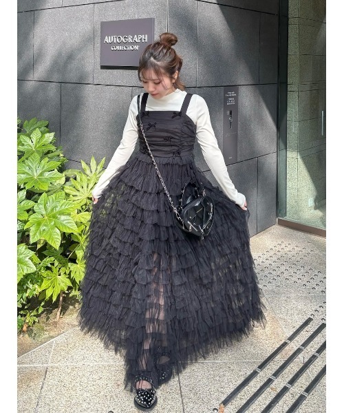 ベロアリボンチュールワンピース（ワンピース）｜Darich（ダーリッチ