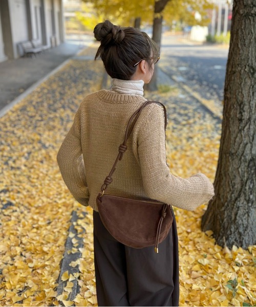 LAULEN（ローレン）の「glitter melange low gauge knit /クルーネックメランジニットプルオーバー（ニット/セーター・レディース・ベージュ/ブラウン・FREE）」の17枚目の写真