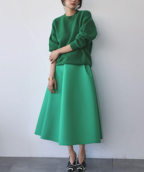 ELFRANK(エルフランク)の「ネックレス付き クルーネック カラー ニット プルオーバー チョーカーセット《着用動画あり》(ニット/セーター・レディース・グリーン/ピンク/レッド/パープル/イエロー/オレンジ/ブルー/ターコイズブルー・FREE)」の18枚目の写真