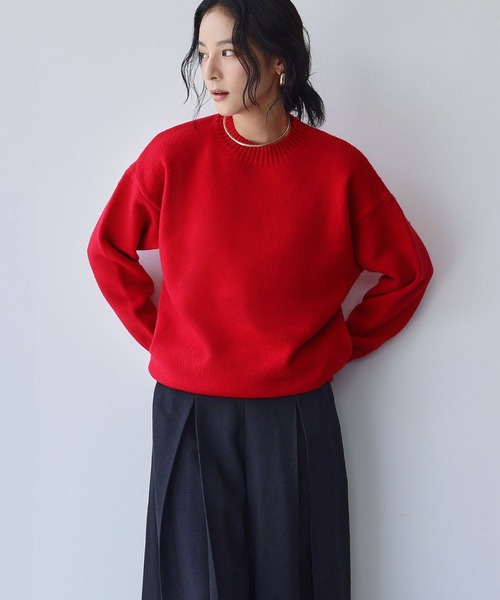 ELFRANK(エルフランク)の「ネックレス付き クルーネック カラー ニット プルオーバー チョーカーセット《着用動画あり》(ニット/セーター・レディース・グリーン/ピンク/レッド/パープル/イエロー/オレンジ/ブルー/ターコイズブルー・FREE)」の16枚目の写真