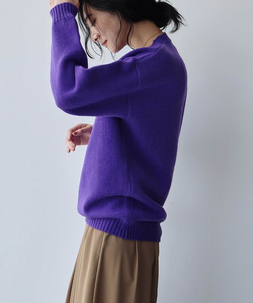 ELFRANK(エルフランク)の「ネックレス付き クルーネック カラー ニット プルオーバー チョーカーセット《着用動画あり》(ニット/セーター・レディース・グリーン/ピンク/レッド/パープル/イエロー/オレンジ/ブルー/ターコイズブルー・FREE)」の11枚目の写真