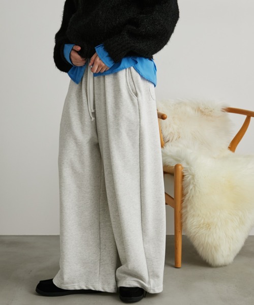 Auntie Rosa Holiday（アンティローザホリデー）の「タックワイドスウェットパンツ / サイズ展開あり（スウェットパンツ・レディース・ブラック/ライトグレー/ネイビー・SMALL/MEDIUM）」の16枚目の写真