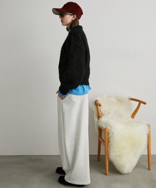 Auntie Rosa Holiday（アンティローザホリデー）の「タックワイドスウェットパンツ / サイズ展開あり（スウェットパンツ・レディース・ブラック/ライトグレー/ネイビー・SMALL/MEDIUM）」の21枚目の写真