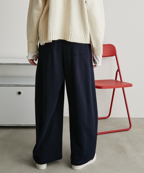 Auntie Rosa Holiday（アンティローザホリデー）の「タックワイドスウェットパンツ / サイズ展開あり（スウェットパンツ・レディース・ブラック/ライトグレー/ネイビー・SMALL/MEDIUM）」の8枚目の写真