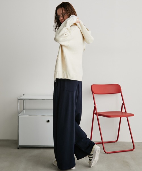 Auntie Rosa Holiday（アンティローザホリデー）の「タックワイドスウェットパンツ / サイズ展開あり（スウェットパンツ・レディース・ブラック/ライトグレー/ネイビー・SMALL/MEDIUM）」の11枚目の写真