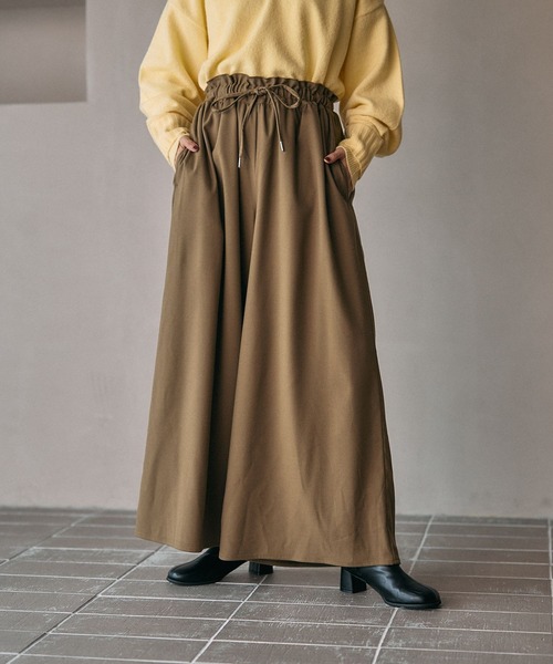 LEPSIM（レプシィム）の「ウールライクワイドパンツ　581657（その他パンツ・レディース・ブラック/グレー/カーキブラウン・FREE）」の3枚目の写真