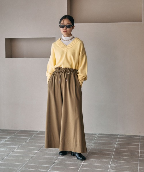 LEPSIM（レプシィム）の「ウールライクワイドパンツ　581657（その他パンツ・レディース・ブラック/グレー/カーキブラウン・FREE）」の21枚目の写真