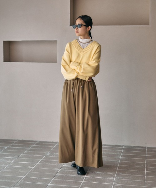 LEPSIM（レプシィム）の「ウールライクワイドパンツ　581657（その他パンツ・レディース・ブラック/グレー/カーキブラウン・FREE）」の22枚目の写真