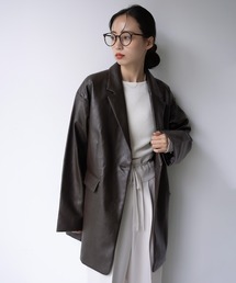 INGNI（イング）の「【INGNI　SOELA】フェイクレザーテーラードジャケット／WEB限定（テーラードジャケット）」