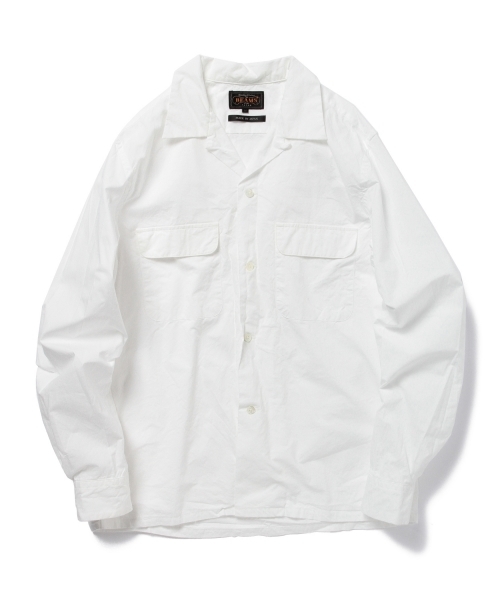 BEAMS PLUS（ビームスプラス）の「BEAMS PLUS / ペルーピマ オープンカラー シャツ（シャツ/ブラウス・メンズ・ホワイト・LARGE/MEDIUM/SMALL/X-LARGE/XX-LARGE）」の7枚目の写真