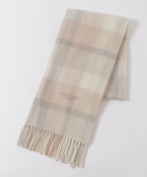 BLUE LABEL CRESTBRIDGE（ブルーレーベルクレストブリッジ）の「クレストブリッジチェックウォッシャブルカシミヤマフラー（マフラー・レディース・ブルー系その他2/ピンク系その他2/ベージュ/レッド・FREE）」の12枚目の写真