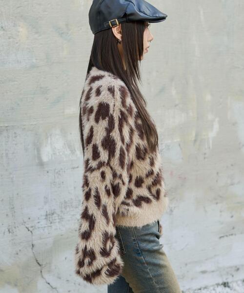 セール】WEGO/レオパードシャギーショートニット（ニット/セーター