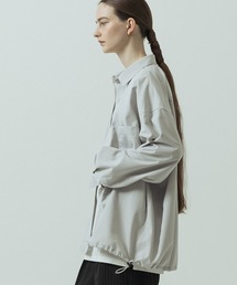 【SLICK/スリック】Cotton-like Broad Drawstring Regular Shirt/コットンライクブロードドロストレギュラーカラーシャツ