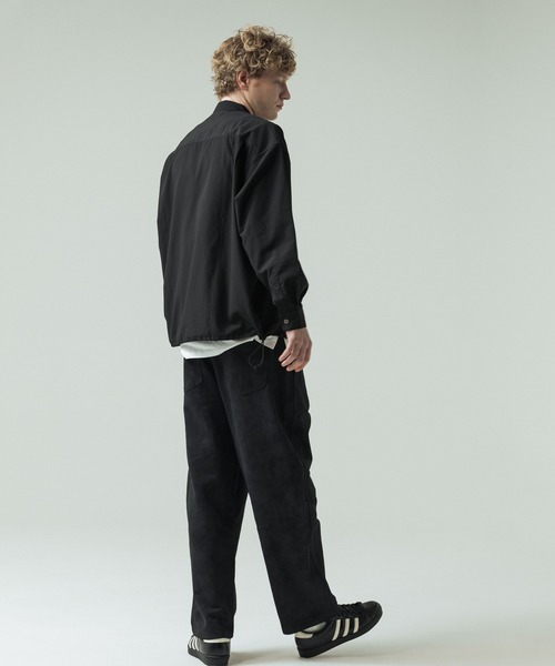 SLICK(スリック)の「【SLICK/スリック】Cotton-like Broad Drawstring Regular Shirt/コットンライクブロードドロストレギュラーカラーシャツ(シャツ/ブラウス・メンズ・スミクロ/カーキ/ブラック/ライトグレー・3/2/1)」の13枚目の写真