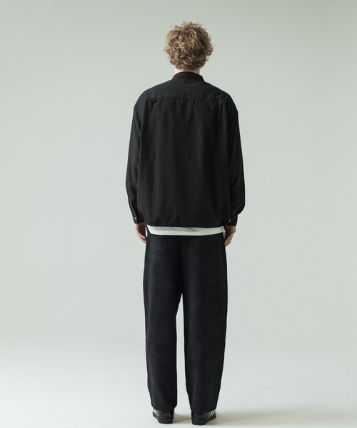 SLICK(スリック)の「【SLICK/スリック】Cotton-like Broad Drawstring Regular Shirt/コットンライクブロードドロストレギュラーカラーシャツ(シャツ/ブラウス・メンズ・スミクロ/カーキ/ブラック/ライトグレー・3/2/1)」の16枚目の写真