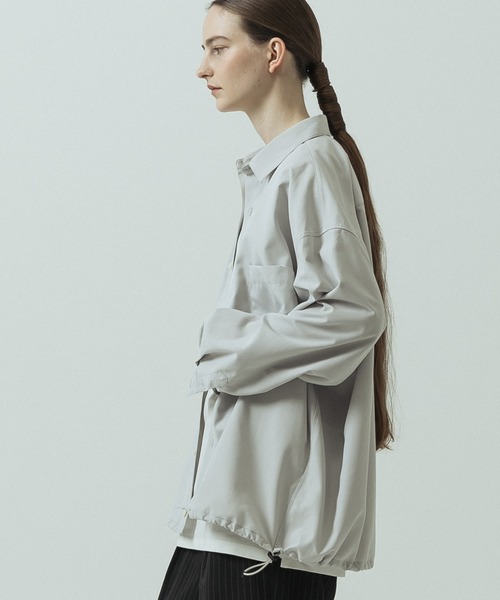 SLICK(スリック)の「【SLICK/スリック】Cotton-like Broad Drawstring Regular Shirt/コットンライクブロードドロストレギュラーカラーシャツ(シャツ/ブラウス・メンズ・スミクロ/カーキ/ブラック/ライトグレー・3/2/1)」の21枚目の写真