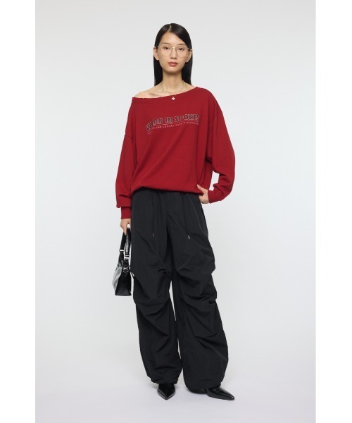 OFF SHOULDER LOGO SWEAT プルオーバー（スウェット）｜MOUSSY