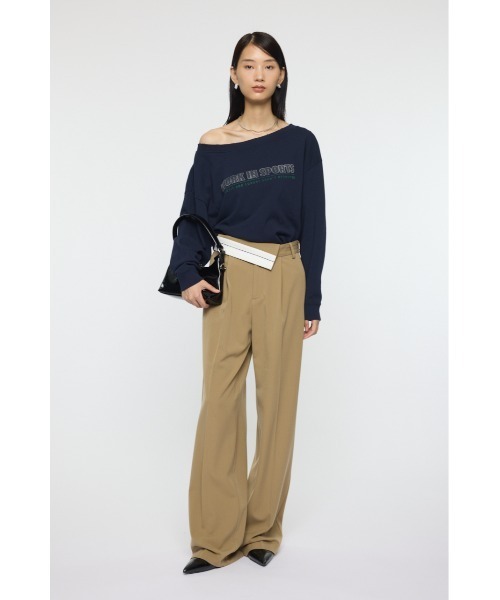 MOUSSY（マウジー）の「OFF SHOULDER LOGO SWEAT プルオーバー（スウェット・レディース・バーガンディー/杢グレー/ネイビー・FREE）」の12枚目の写真