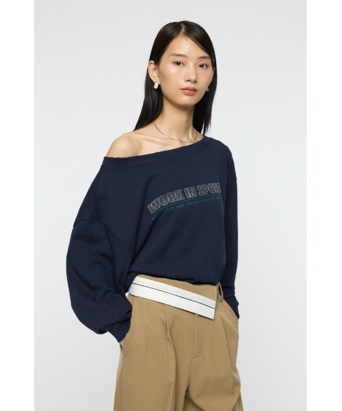 OFF SHOULDER LOGO SWEAT プルオーバー（スウェット）｜MOUSSY