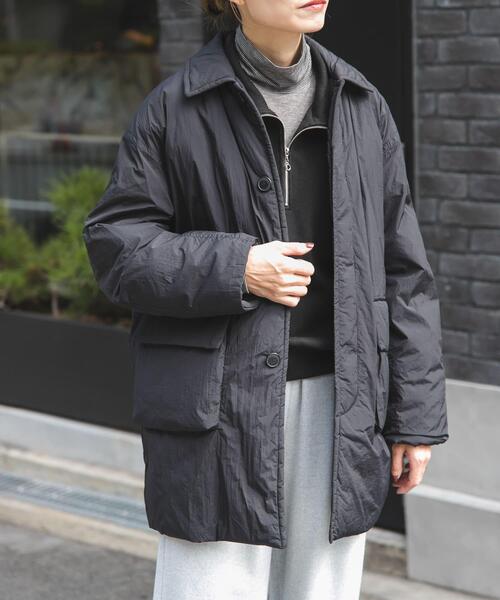 FORK&SPOON（フォークアンドスプーン）の「FORK&SPOON　SORONAバルカラーコート（その他アウター・レディース・ベージュ/ブラック・1）」の3枚目の写真