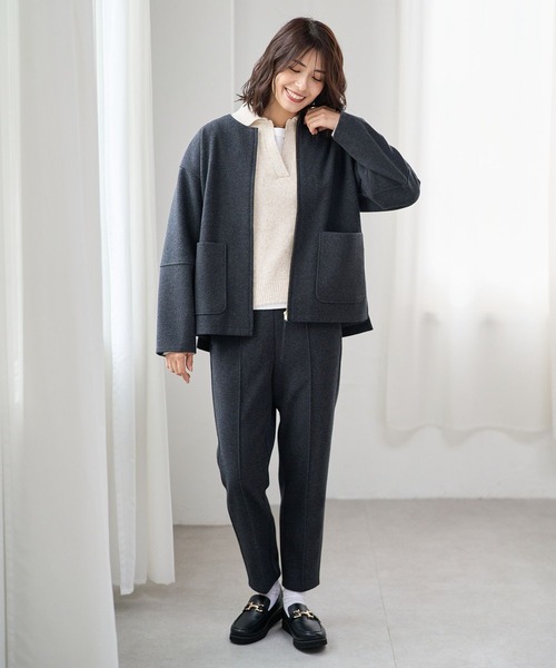 FOUND GOOD(ファウンドグッド)の「ウーリーテックLブルゾン(ブルゾン・レディース・ブラウン系3/ブラック・M/L/S)」の3枚目の写真