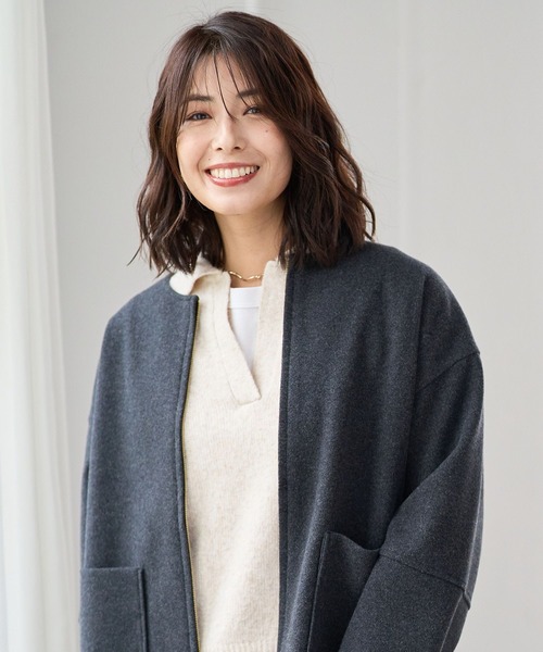 FOUND GOOD(ファウンドグッド)の「ウーリーテックLブルゾン(ブルゾン・レディース・ブラウン系3/ブラック・M/L/S)」の5枚目の写真