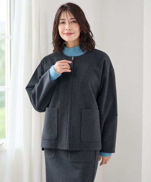 FOUND GOOD(ファウンドグッド)の「ウーリーテックLブルゾン(ブルゾン・レディース・ブラウン系3/ブラック・M/L/S)」の8枚目の写真