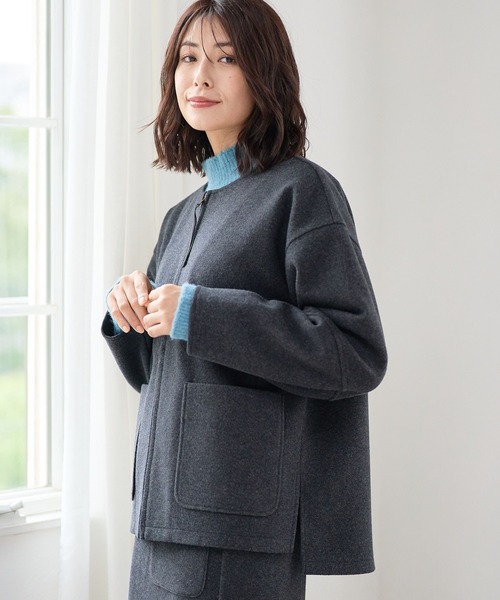 FOUND GOOD(ファウンドグッド)の「ウーリーテックLブルゾン(ブルゾン・レディース・ブラウン系3/ブラック・M/L/S)」の9枚目の写真