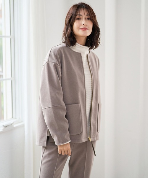 FOUND GOOD(ファウンドグッド)の「ウーリーテックLブルゾン(ブルゾン・レディース・ブラウン系3/ブラック・M/L/S)」の11枚目の写真