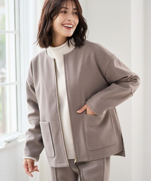 FOUND GOOD(ファウンドグッド)の「ウーリーテックLブルゾン(ブルゾン・レディース・ブラウン系3/ブラック・M/L/S)」の12枚目の写真